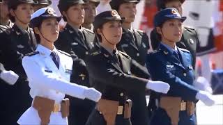 Melhor desfile militar feminino da china [upl. by Ennasus]