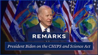 President Biden Delivers Remarks on the CHIPS and Science Act [upl. by Rbma]