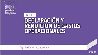 Taller Declaración y Rendición Gastos Operacionales [upl. by Mateo523]