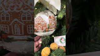 Raz 5quot Gingerbread House Ball Glass Christmas Ornament 4424581 [upl. by Popele]