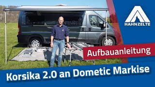 Hahn Zelte Aufbauvideo Korsika 20 an DometicMarkisen [upl. by Sorvats]