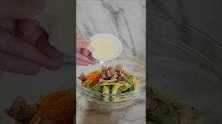 Pasta salade asmr satisfying food foryou pasta سلطة معكرونة سهلة ولذيذة [upl. by Katonah]