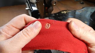 Treadle Machine Button Holes [upl. by Lotz631]