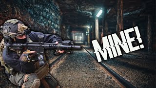 INSANE Airsoft Game In LIVE Test MINE Facility Wolverine MK18 [upl. by Melissa]