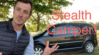 VW TOURAN Stealth Camper for £60 using IKEA desk Cheap and easy Micro MPV minivan conversion [upl. by Onitnevuj]