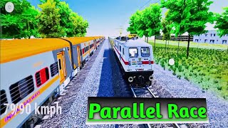 AMRIT BHARAT vs SHATABDI PARALLEL RACE  BUMPY RAILROAD  Train Simulator  Railworks GAMINGwSAURAV [upl. by Ajup706]