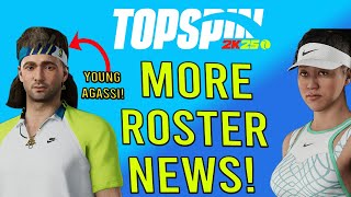 TOPSPIN 2K25 MORE ROSTER NEWS Player models Career mode amp MORE [upl. by Ytomit]