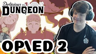 Delicious In Dungeon OPENING 2 Reaction  ANOTHER BANGER OPENING  OP 2 ED 2 Reaction [upl. by Kcirddec]