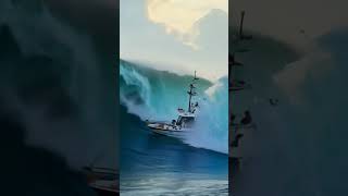 Did This Massive Wave Swallow the Boat scaryocean massivewave boatescape [upl. by Romeu]