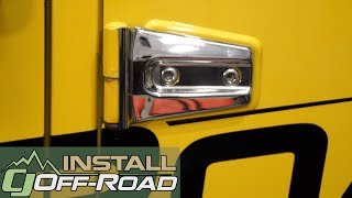 Jeep Wrangler JK Kentrol Door Hinge Overlay Kit Polished 4Door 20072018 Installation [upl. by Kreg]