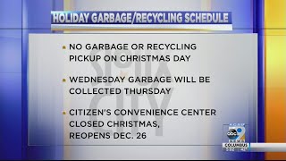 Holiday GarbageRecycling Schedule [upl. by Claudell]