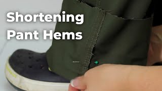 Learn How To Sew Alterations  Shortening Pant Hems Episode 14 [upl. by Bamberger795]