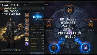 Lost Ark RANK 1 ARK PASSIVE Artillerist HIGHEST VALUE SETUP TIER 4 HARD AEGIR NEW META BUILD GUIDE [upl. by Namyaw44]