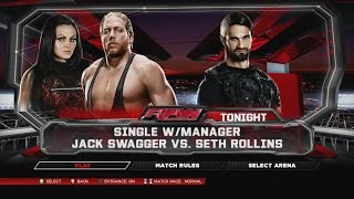 WWE 2K14 Jack Swagger w Aksana vs Seth Rollins [upl. by Jeniffer433]