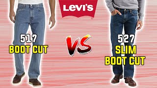 Levis Boot Cut VS Slim Boot Cut Explained in 20 Seconds 🤯 517 VS 527 [upl. by Nnylakcaj]