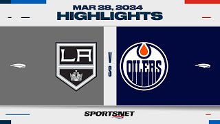 NHL Highlights  Los Angeles Kings vs Edmonton Oilers  March 28 2024 [upl. by Goddard500]