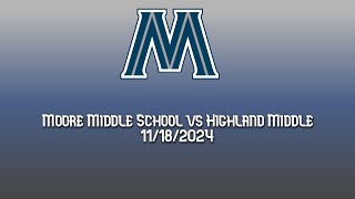 Moore Middle vs Highland Middle Basketball [upl. by Kenleigh448]