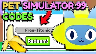 😱This SECRET CODE GIVES FREE TITANIC PETS in Pet Simulator 99 [upl. by Nalrah]