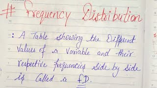 11  Frequency distribution  Classification of Data  continuous frequency Distribution [upl. by Atnahsa405]