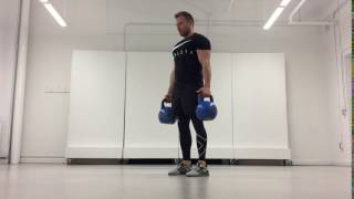 Double Kettlebell Romanian Deadlift Demo [upl. by Kristofer]