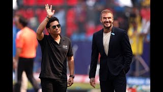 Beckham meets Tendulkar A legendary rendezvous at the Wankhede  CWC23 [upl. by Felty133]