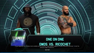 WWE 2K24 Speed Match  Ricochet vs Omos [upl. by Nuhsed]