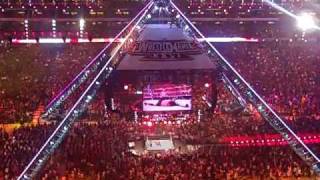 Wrestlemania 26  Undertaker goes 180HUGE celebration [upl. by Nilkcaj]