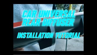 Car Universal Rear Diffuser installation tutorial [upl. by Gaskill]