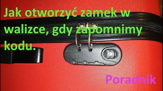 Jak otworzyć zamek w walizce gdy zapomnimy kodu [upl. by Gunning]