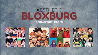 AESTHETIC ANIME DECALS FOR BLOXBURG  ROBLOX [upl. by Hirsh]