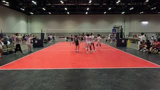 AAU Volleyball TopFlight 17 vs Pipeline 17 Black 1st Set [upl. by Aihsekin]