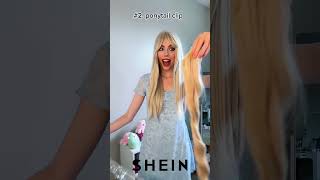 Testing out SHEIN wigshair extensions 🩵 go search 5050 on SHEIN  SHEINwigs Use code SMFaudra [upl. by Plate384]