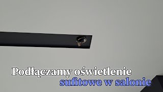 Montaż oświetlenia w naszym salonie vlogbudowlany budowana5 [upl. by Annaesor]