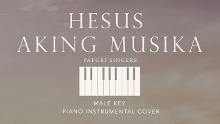 HESUS AKING MUSIKA  Male Key Piano Instrumental Cover by Gershon Rebong with lyrics [upl. by Nortad]