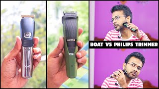 Boat Trimmer vs Philips Trimmer  Best trimmer for men under 1500 in India 2021 [upl. by Cornel]