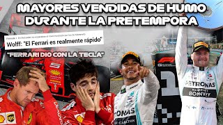 MAYORES VENDIDAS DE HUMO EN PRE TEMPORADAS DE F1 [upl. by Linet]