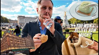 Menswear Guy Explores Harrods Shocking Prices Scotch Egg at Buckingham Palace amp Prada Café Review [upl. by Kozloski]