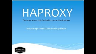 Introduction to HAProxy Load Balancer with demo [upl. by Bravin]