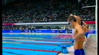 2000  Grant Hackett  Olympic Gold  14 48 33  1500m Freestyle  Kieren Perkins Silver  1 of 3 [upl. by Aniretak373]