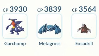 Garchomp Metagross Excadrill  Master League Pokémon GO  GBL PvP Battle [upl. by Otokam38]