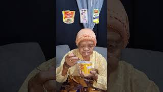 Great Grandmother👵Eating Food Emoji Challenge🍜🥡🧃eatingemojichallenge makan food shorts [upl. by Eelhsa]