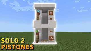 Como hacer un Ascensor en Minecraft facilmente  🔥 Ascensor solo 2 Pistones en Minecraft Bedrock [upl. by Notnerb660]