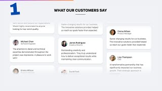 How To Design Stunning Animated Testimonials Section Using HTML CSS amp JS Part 1 [upl. by Assyli]