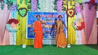 Jhijhiya Song by Tanisha amp Trisha  little flower School Bal Mela 2024 [upl. by Kirbee9]