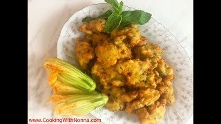 Zucchini Flower Fritters  Rossellas Cooking with Nonna [upl. by Mayap]