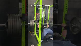 592lb bench press 21 years old 275lb bw motivation strongman bodybuild power triceps [upl. by Jamaal]