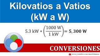 Conversiones de Kilovatios a Vatios kW a W [upl. by Orgel]