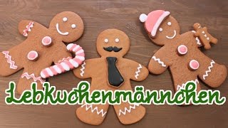 LEBKUCHENMÄNNCHEN BACKEN  Gingerbread Man Rezept Lebkuchenmann Adventskalender 21 [upl. by Chloe]