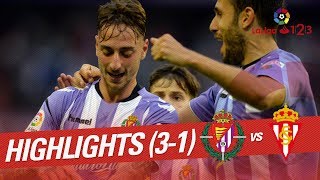 Resumen de Real Valladolid vs Sporting de Gijón 31 [upl. by Anerev]