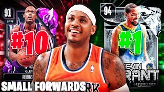 RANKING THE TOP 10 BEST SMALL FORWARDS IN NBA 2K24 MyTEAM [upl. by Wilden430]